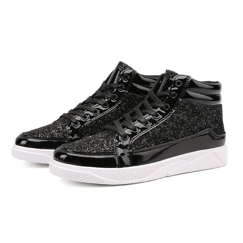 WLF Men's Sports Fashion Leather Metallic Sneaker Shoes#N# #N# #N# #N ...