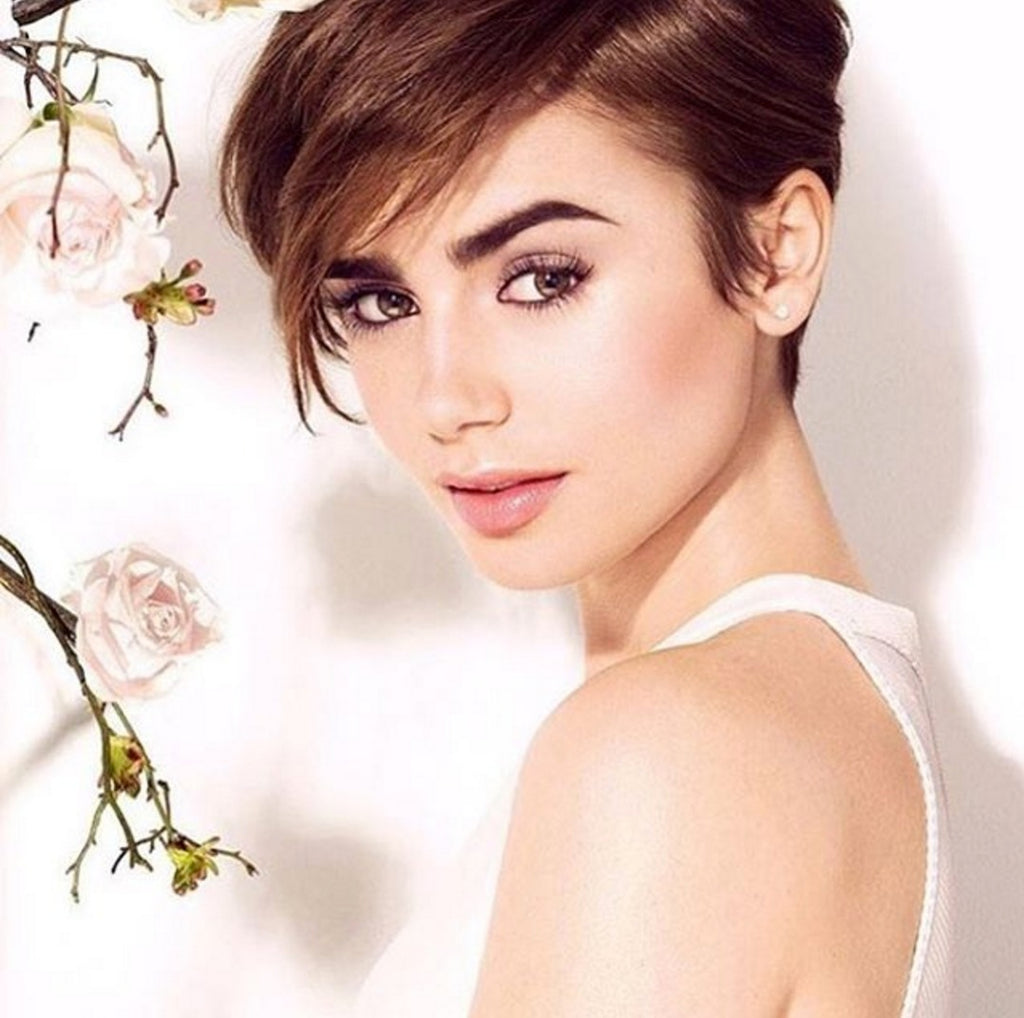 Lily Collins Short Wavy Cut  Lily Collins Short Hairstyles Looks   StyleBistro