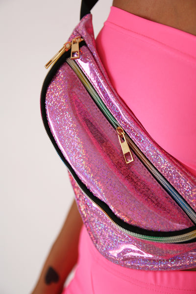 pink sparkly bum bag