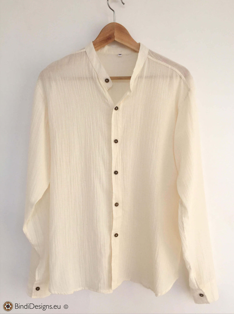 Coconut Button Shirt in Natural Light Cotton – Bindi Designs
