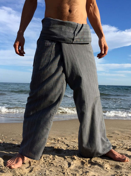 Thai Fisherman Pants Grey Pinstripe – Bindi Designs