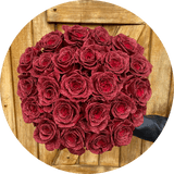 Red roses pair with white wrapper is definitely a good choice if u want it  to be minimal and focusing on th…