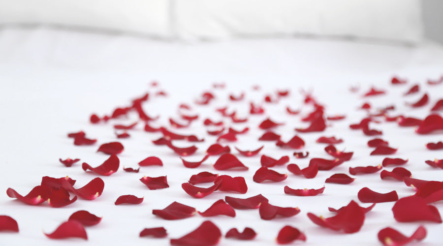 Rose Petals Bed Covered