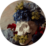 A Bouquet in a Skull