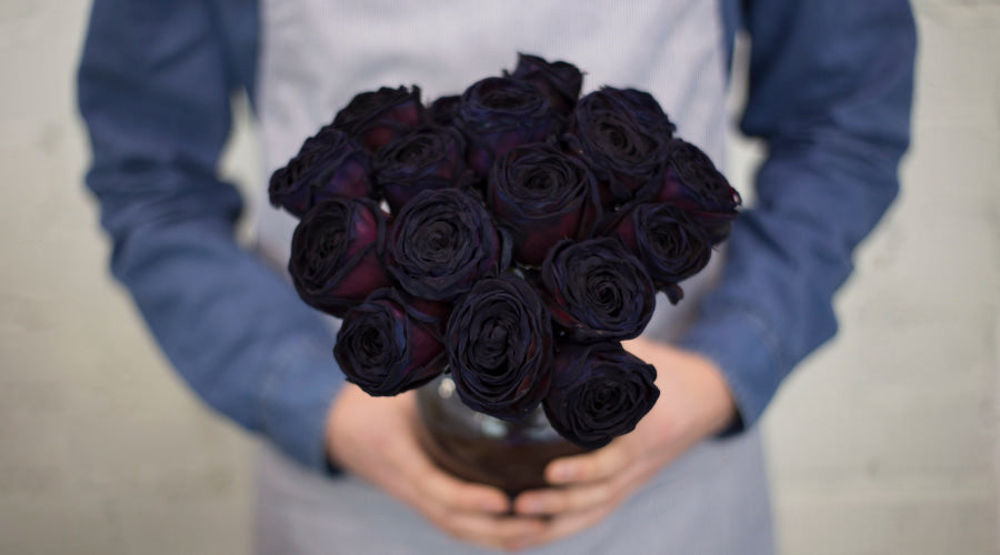 diy black roses