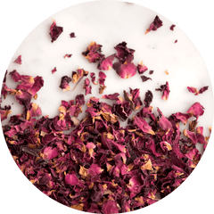 Dried rose buds and dried rose petals used in study