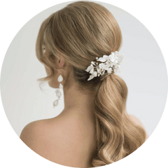 Twisted Floral Ponytail