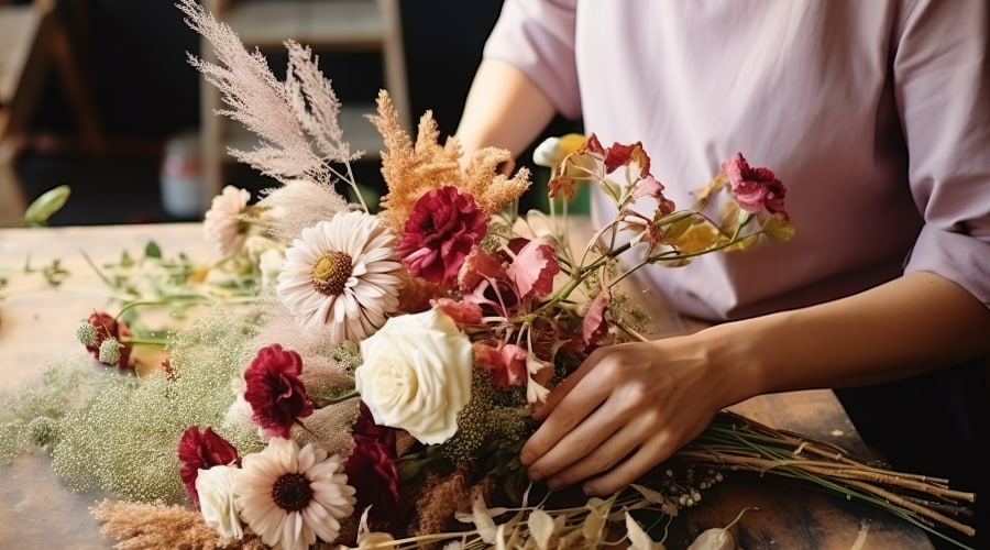 How to dry a wedding bouquet