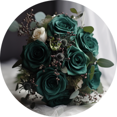 Green Colored Roses