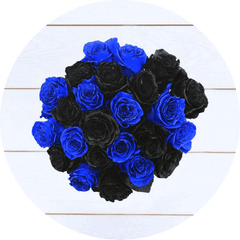 Black and Blue Roses Bouquet