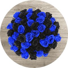 Black & Blue Rose Bouquet