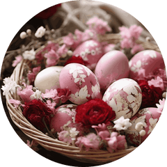 Easter Eggs Decorating with Dried Roses
