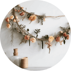 Handmade Floral Garland for the Living Room