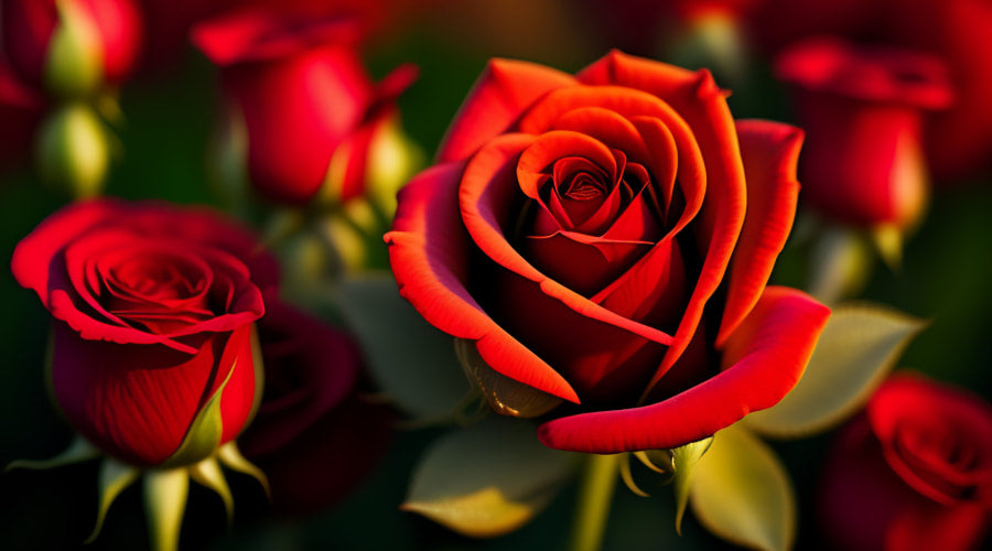 Why are red roses considered romantic?