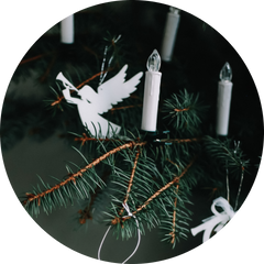 Paper Candles on a Christmas tree