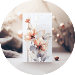 Personalized Note Cards with Flower Artwork