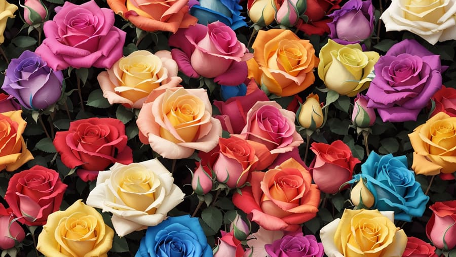 colorful roses