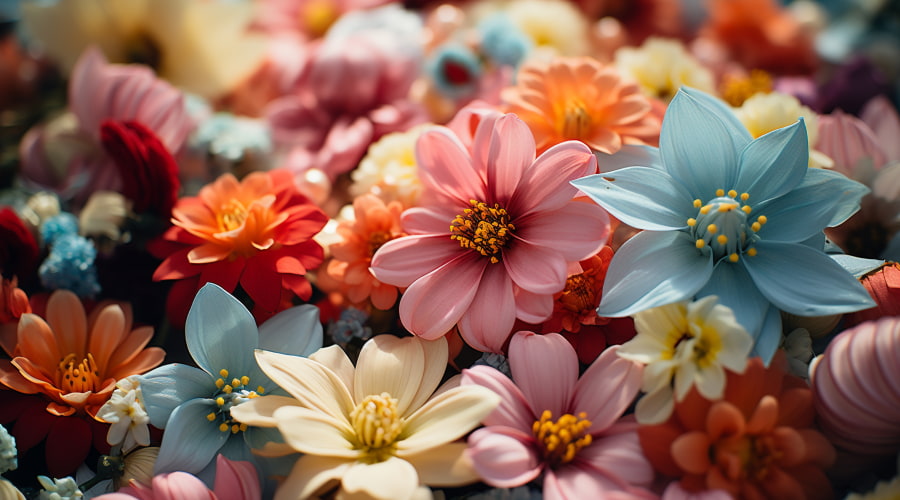A colorful assortment of flowers