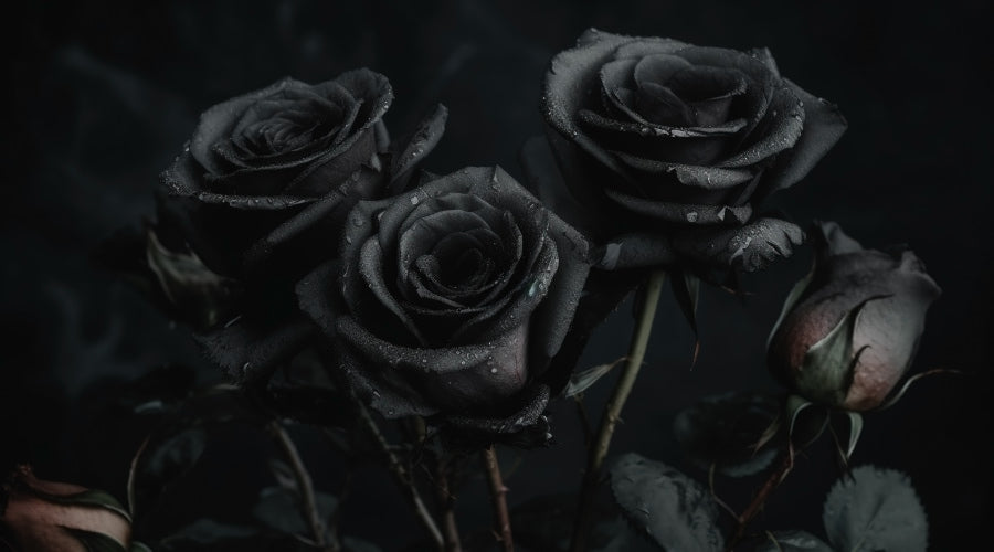 black roses bouquet