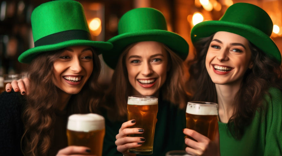 Three friends enjoying beers