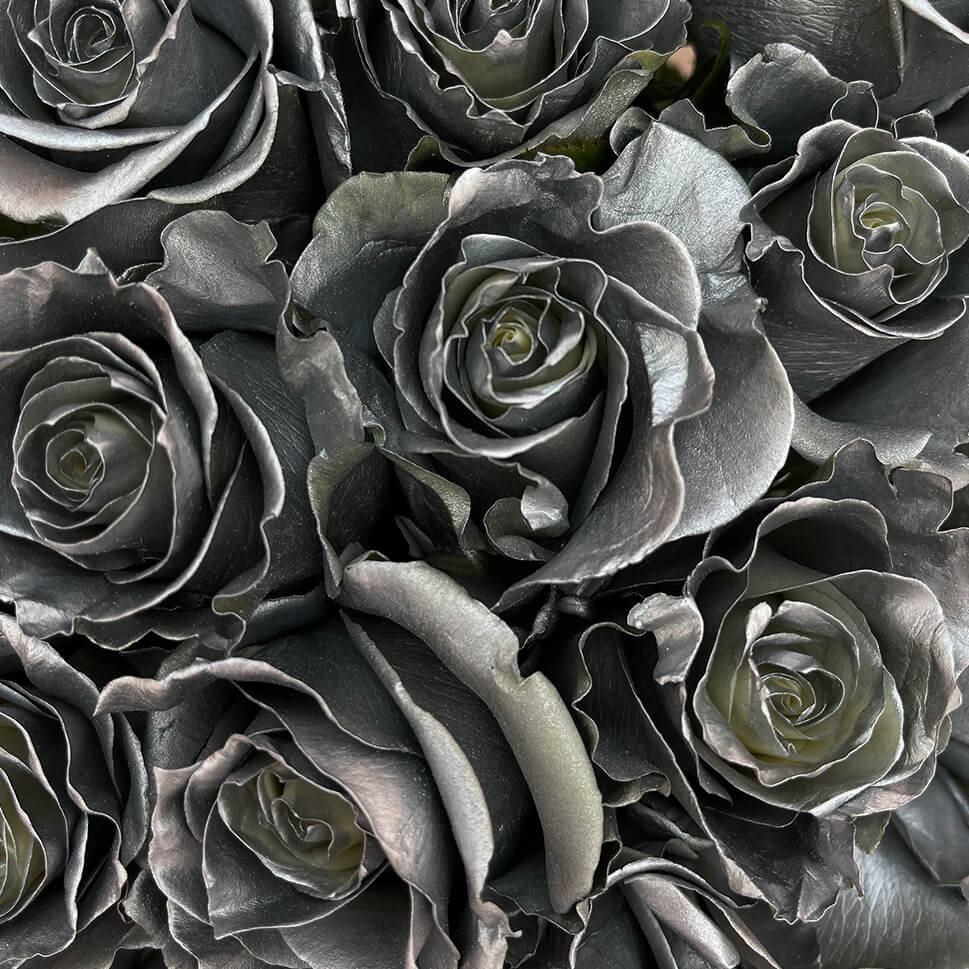 Silver Rose Bouquet Delivery | Metallic Roses | Rosaholics