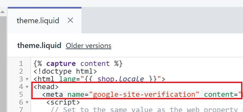 Meta Tag in Shopify Code kopieren - SEO in Shopify