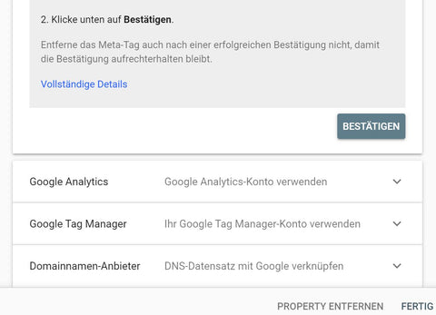 Verifizierung mit Meta Tag bestätigen - SEO in Shopify