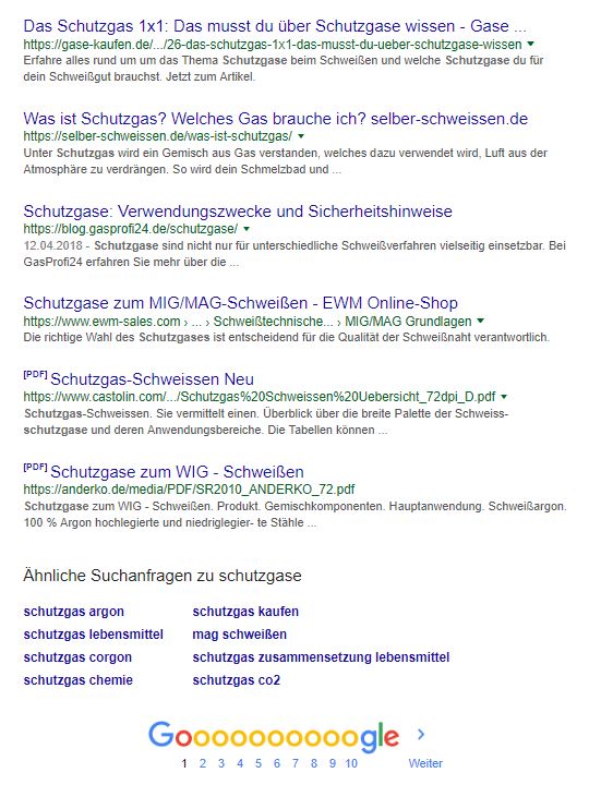 Gase Partner auf der ersten Seite des Google Rankings für ihre Keywords - inara schreibt