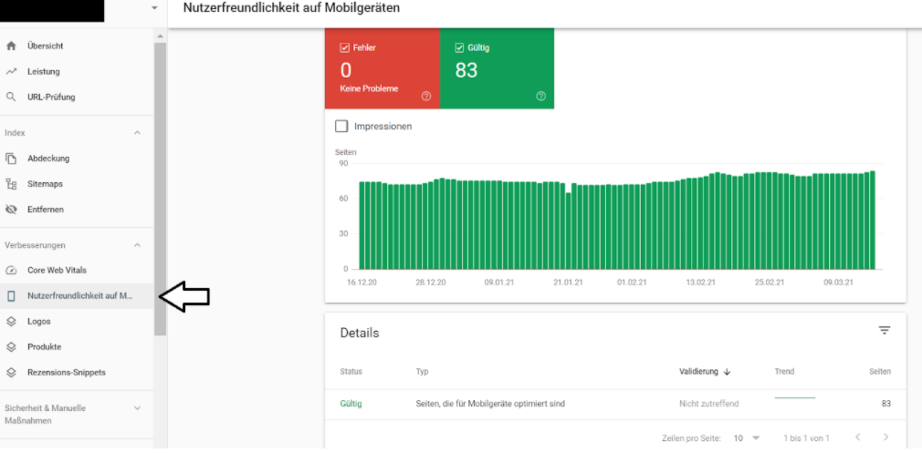 Google Search Console: Nutzerfreundlichkeit auf Mobilgeräten_inara schreibt