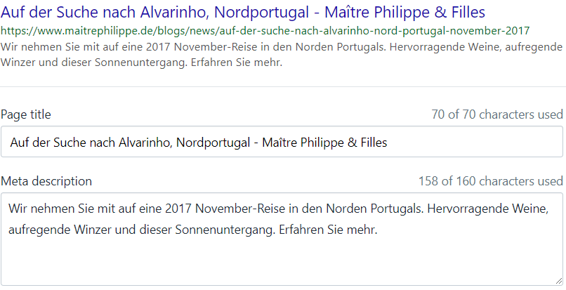 Suchmaschinenoptimierung bei Maitre Philippe - inara schreibt