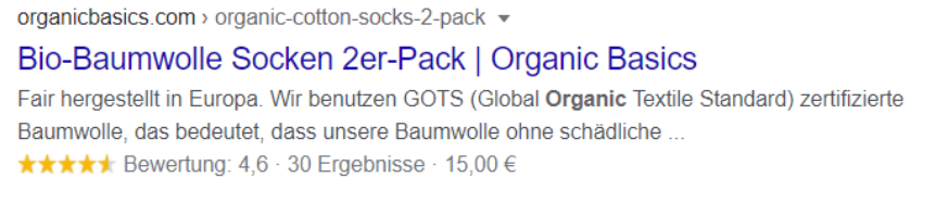 Preise in den SERPs_inara schreibt