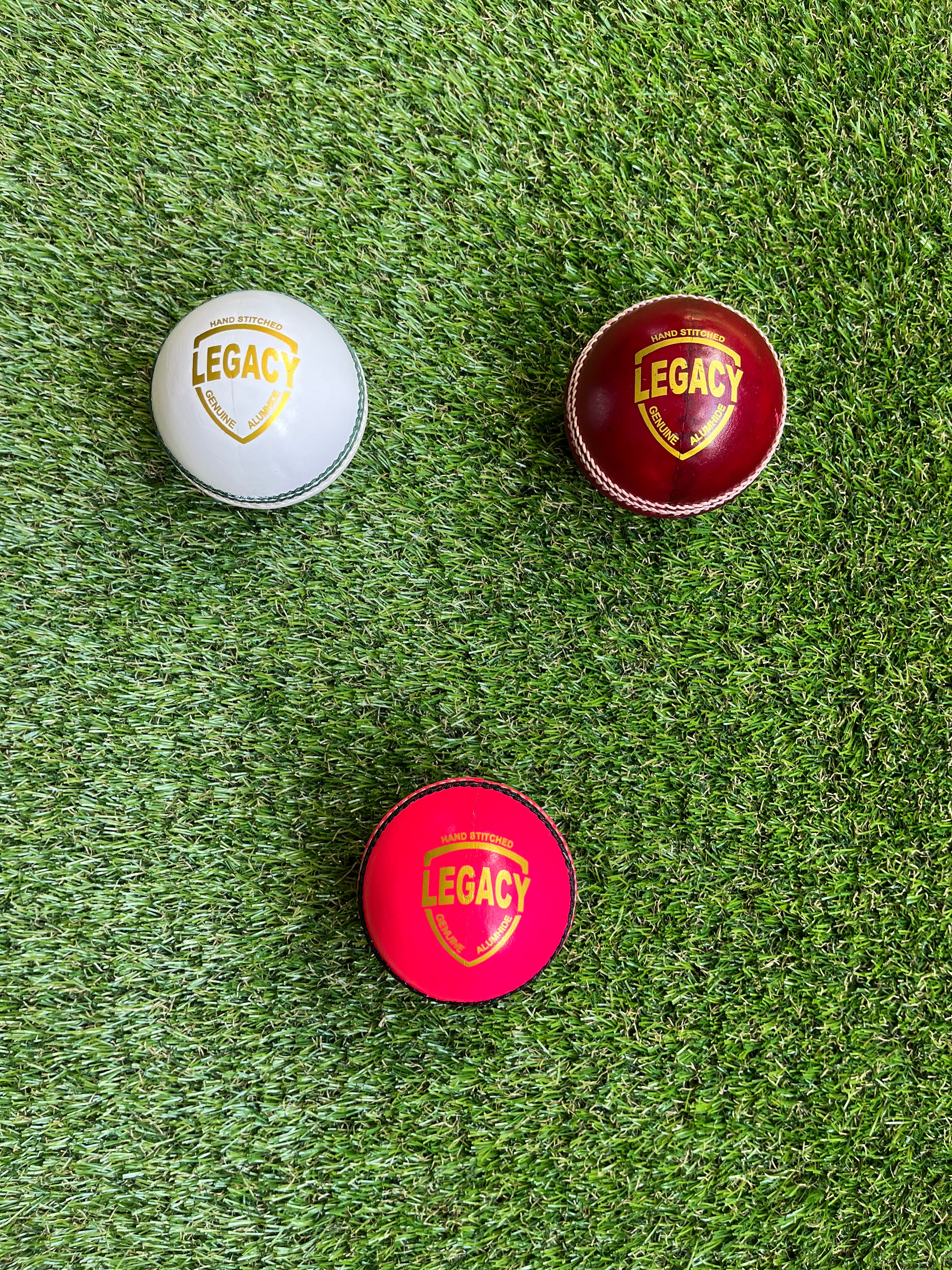 DKP Legacy Cricket Ball (Pack of 1, 3, 6, 12) | Red, White and Pink