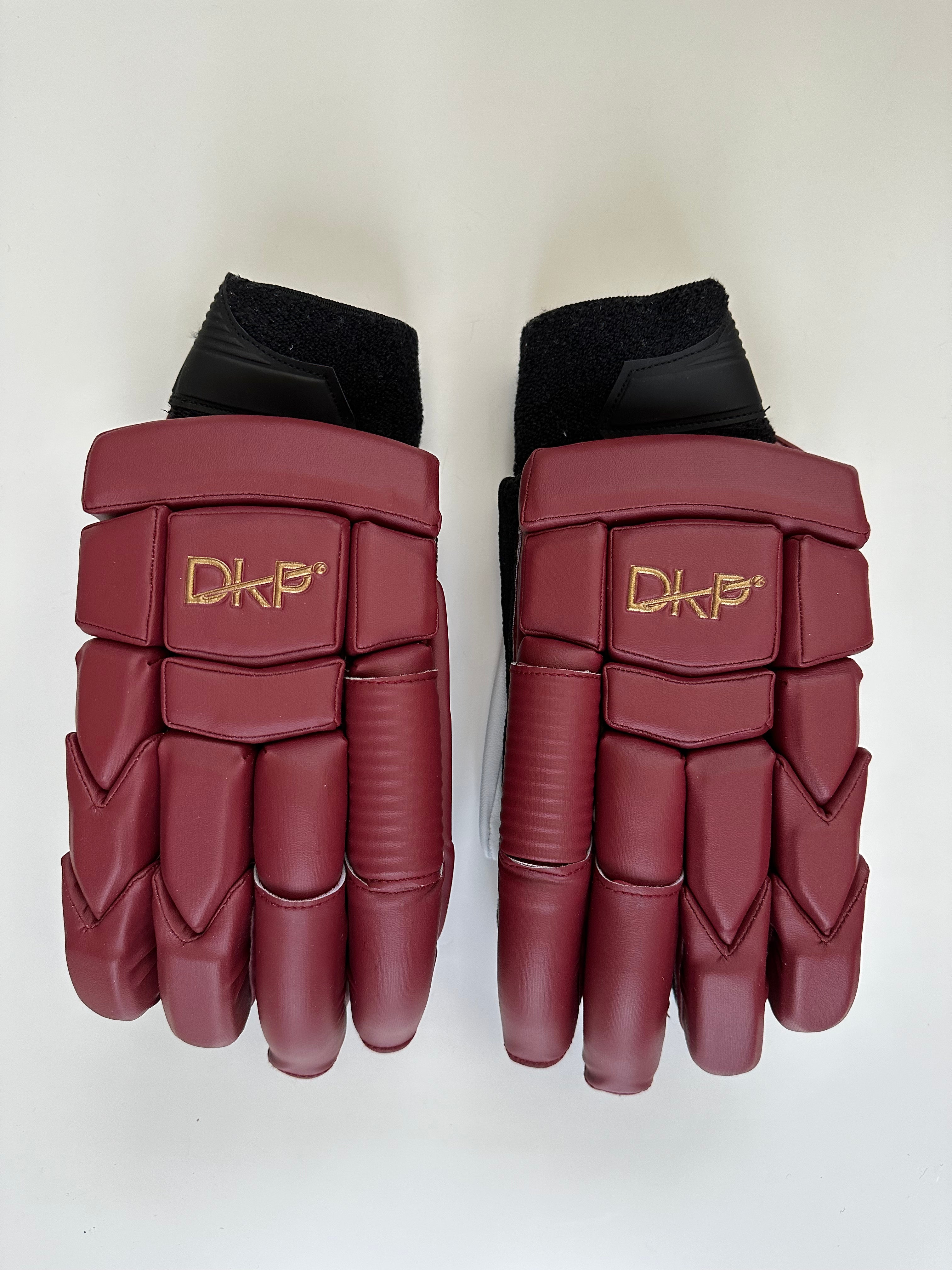 DKP Pro Maroon Cricket Batting Gloves