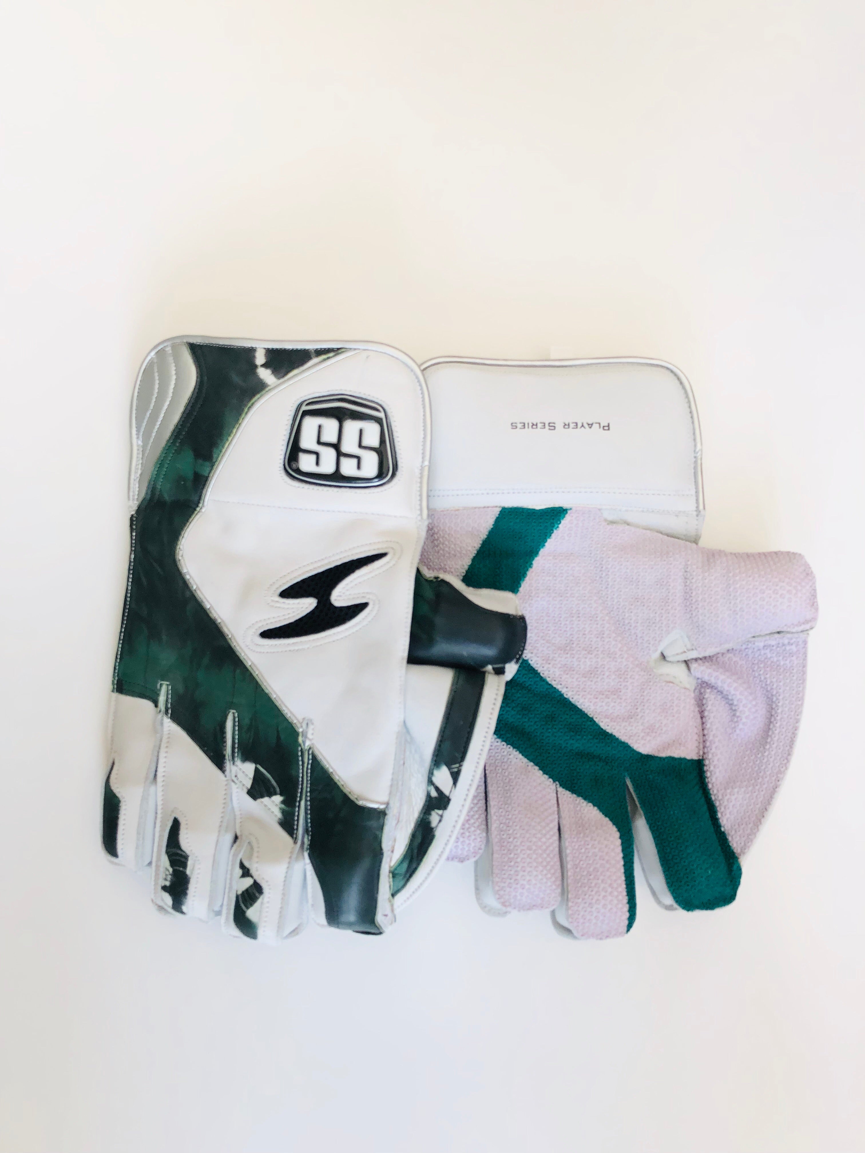 SS TON Player Edition Green Cameo Wicket Keeping Cricket Gloves