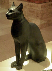 ancient Egyptian cat sculpture of Bastet