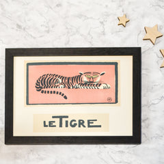 french nursery print le tigre