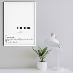 personalised name print emma