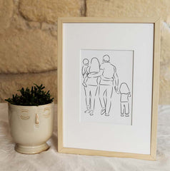 framed personalised family print