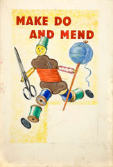make do and mend poster from 1940s
