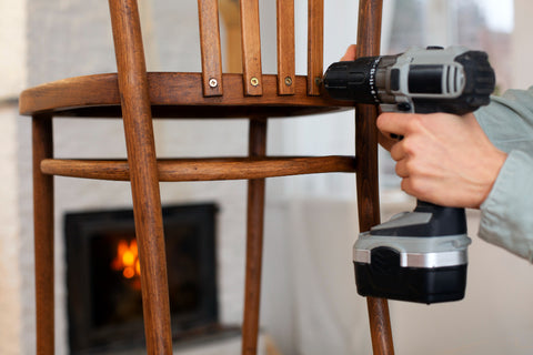 using a screwdriver on furniture before it is properly dry can damage the finish