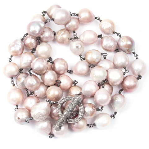 Pink Ultra Baroque Pearl Necklace