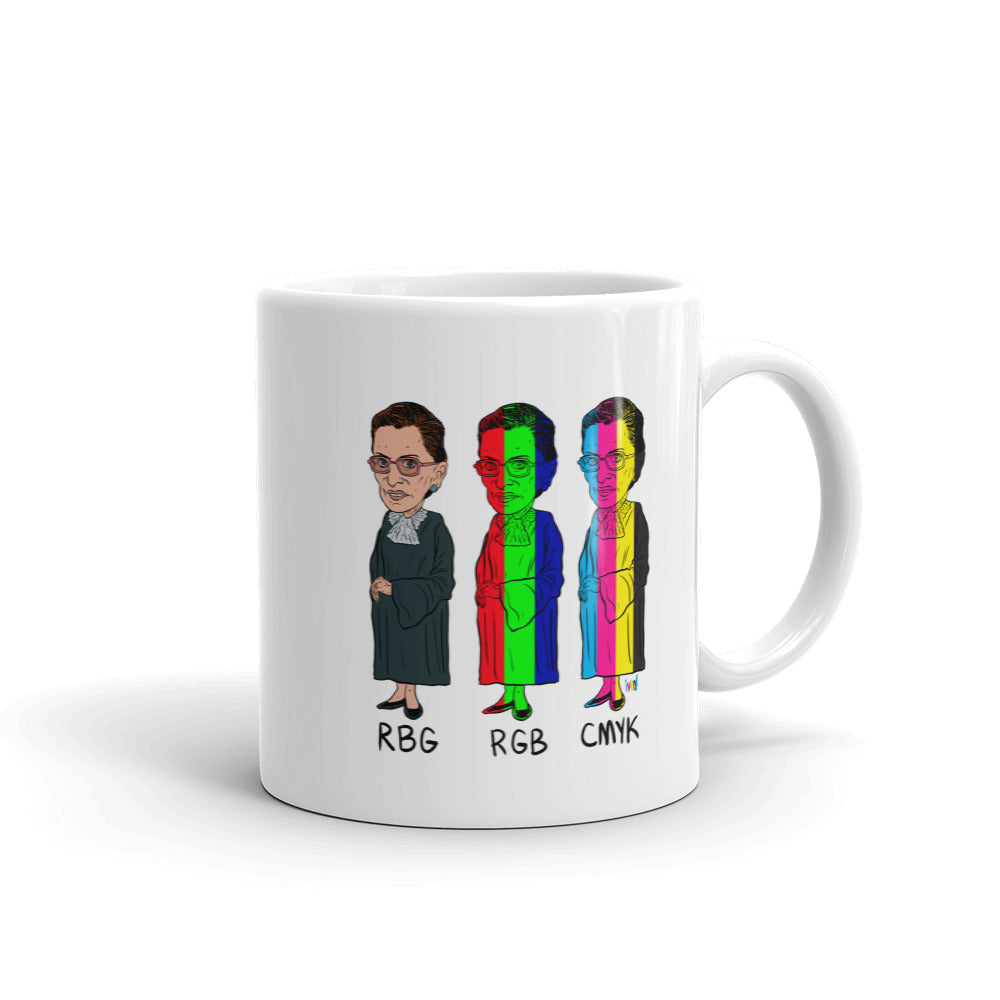 Ruth Bader Ginsburg RBG: RGB: CMYK Mug