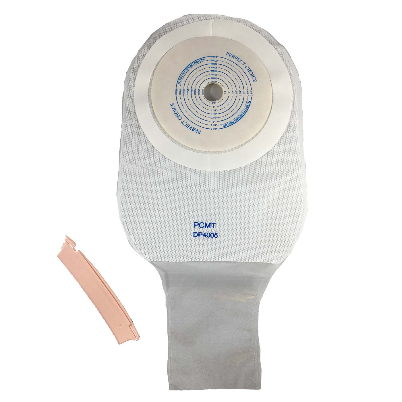 Perfect Choice One Piece Cut To Fit Drainable Ostomy Pouch Transparent Meridian Medical Supply