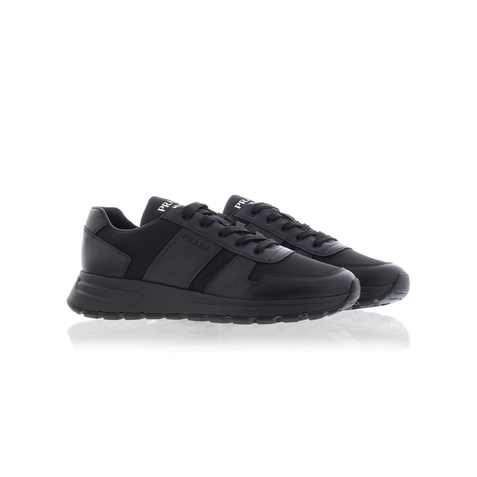 prada all black trainers