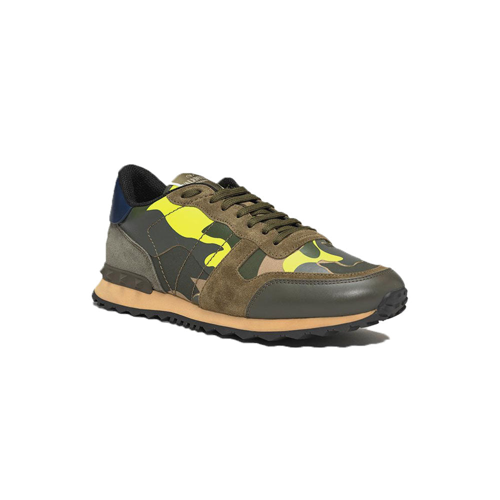 VALENTINO Rock Stud Runners • khaki neon – Geometra