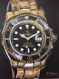 rolex watch painting