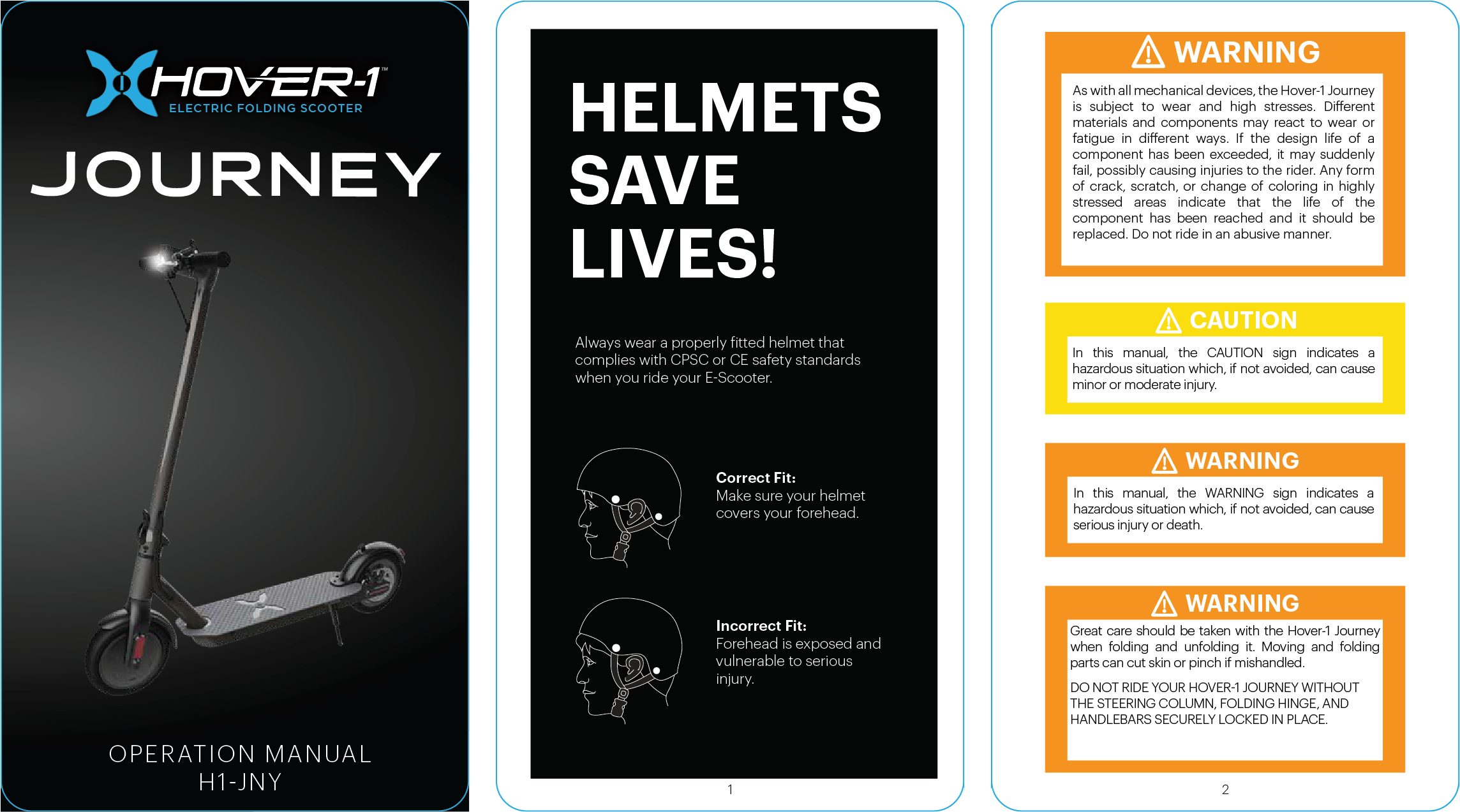 hover 1 journey scooter manual