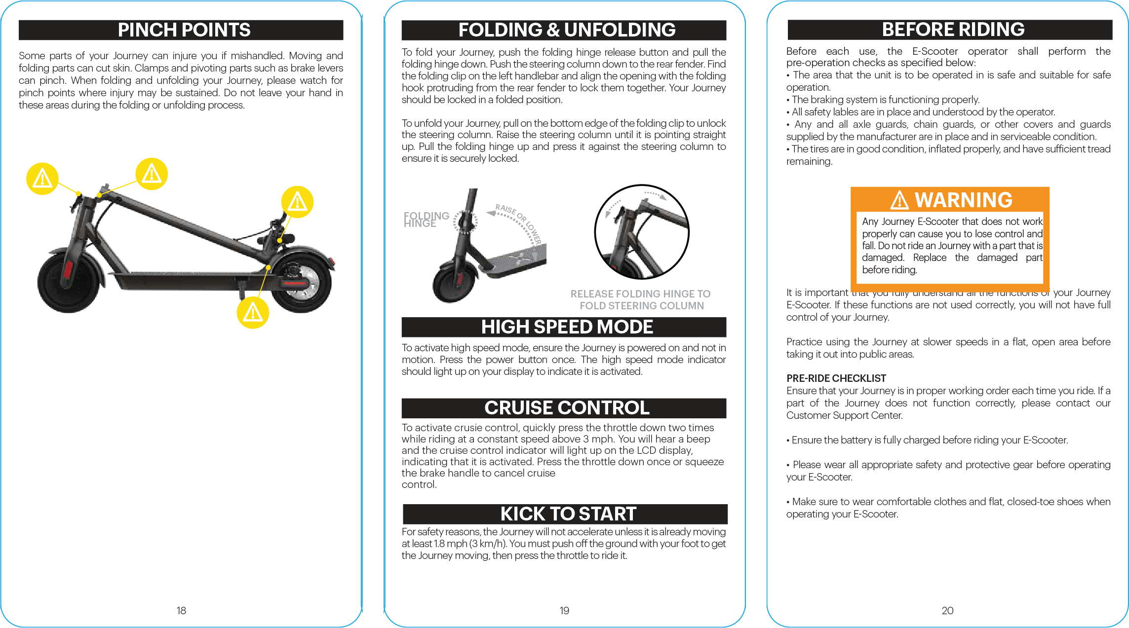 hover 1 journey scooter manual