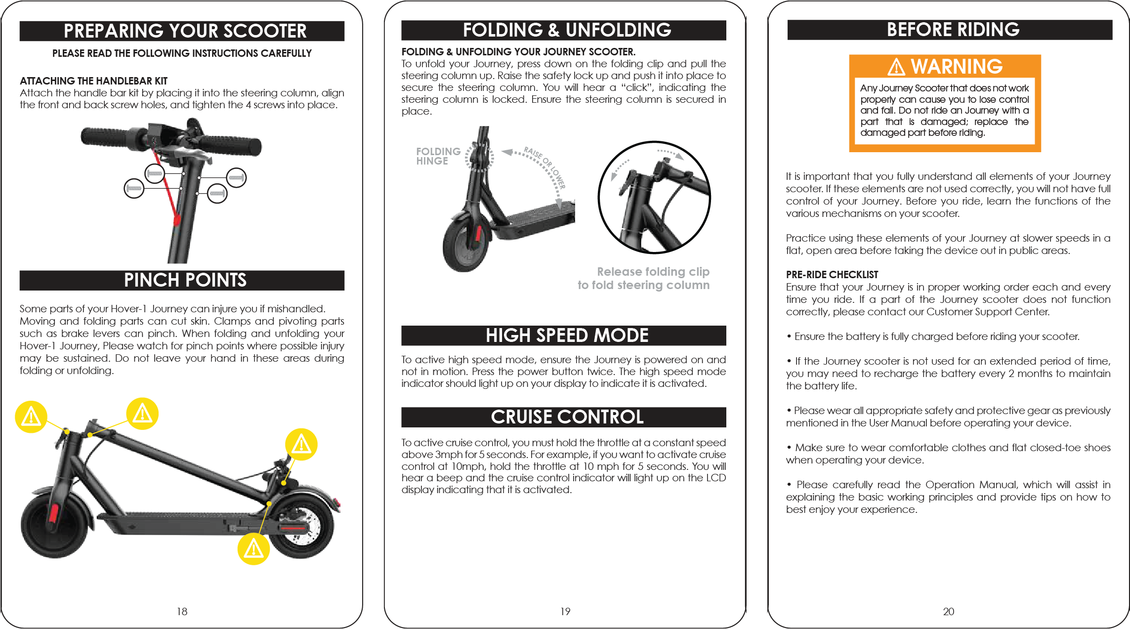 hover 1 journey scooter manual