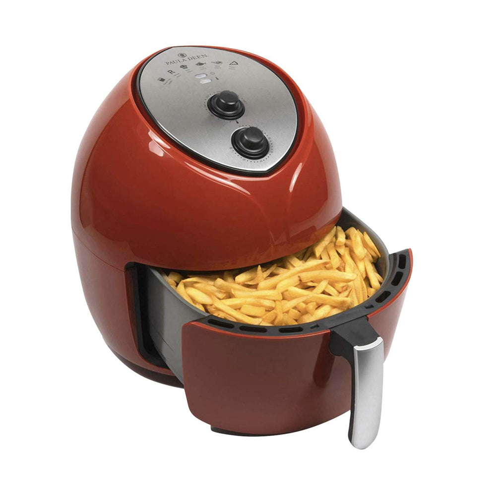 Paula Deen 1700W 6.13 qt Ceramic Nonstick Single Basket Air Fryer w/  Crisper 